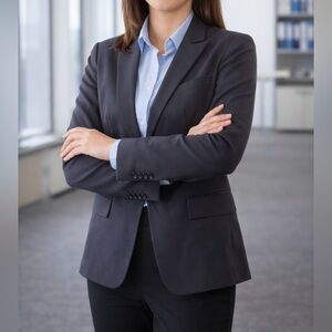 BOSS Hugo Boss Navy Wool Career Blazer